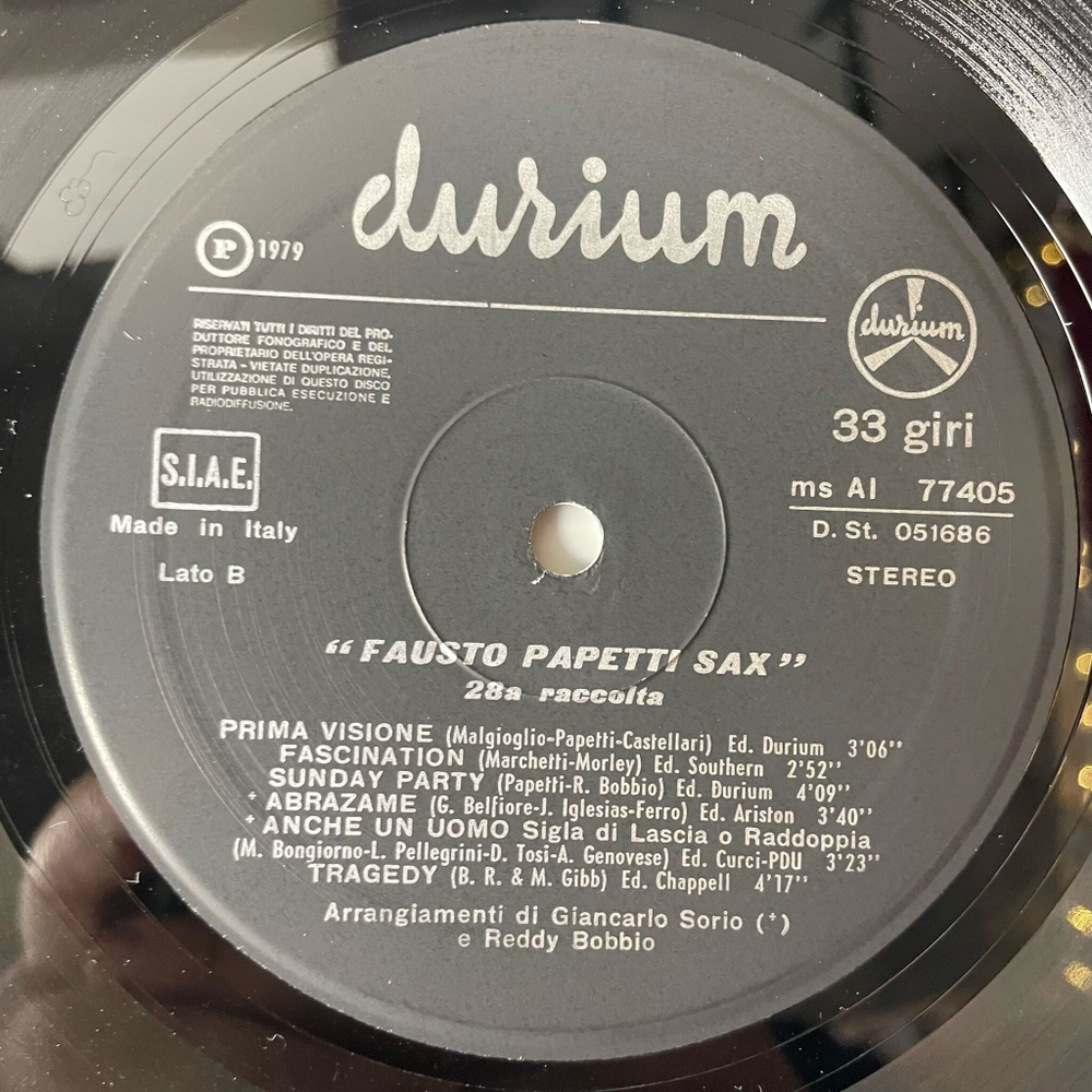 Винтажная виниловая пластинка LP Fausto Papetti Фаусто Папетти 28a Raccolta (Italy 1979)