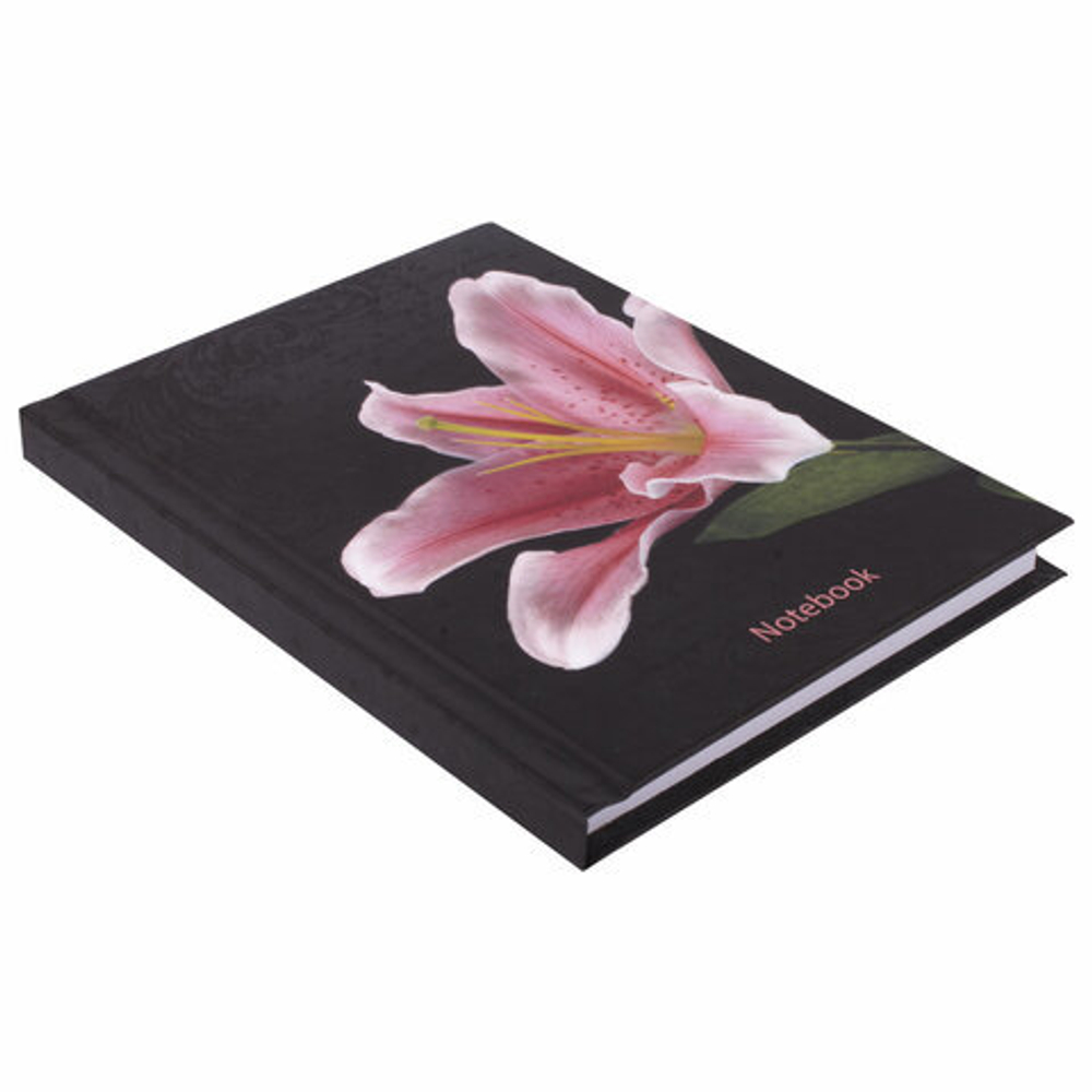 Блокнот МАЛЫЙ ФОРМАТ (110х147 мм) А6, 80 л., ламинированная обложка, выборочный лак, клетка, BRAUBERG, "Лилия", 123241