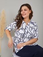 Блузка БЛ-131/белый-узлы