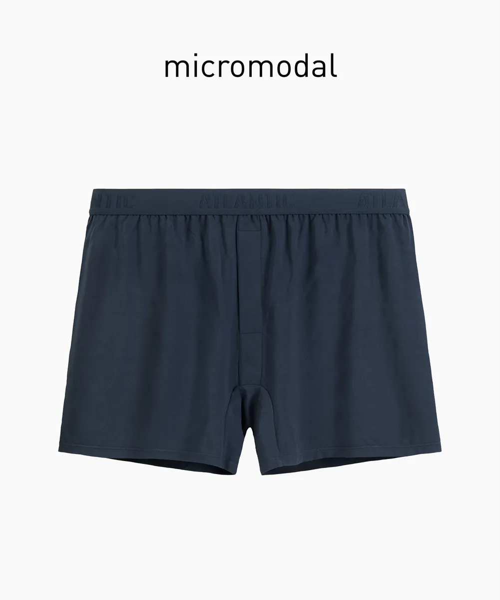 Мужские трусы боксеры Atlantic, 1 шт. в уп., микромодал, сине-зеленые, MBX-662