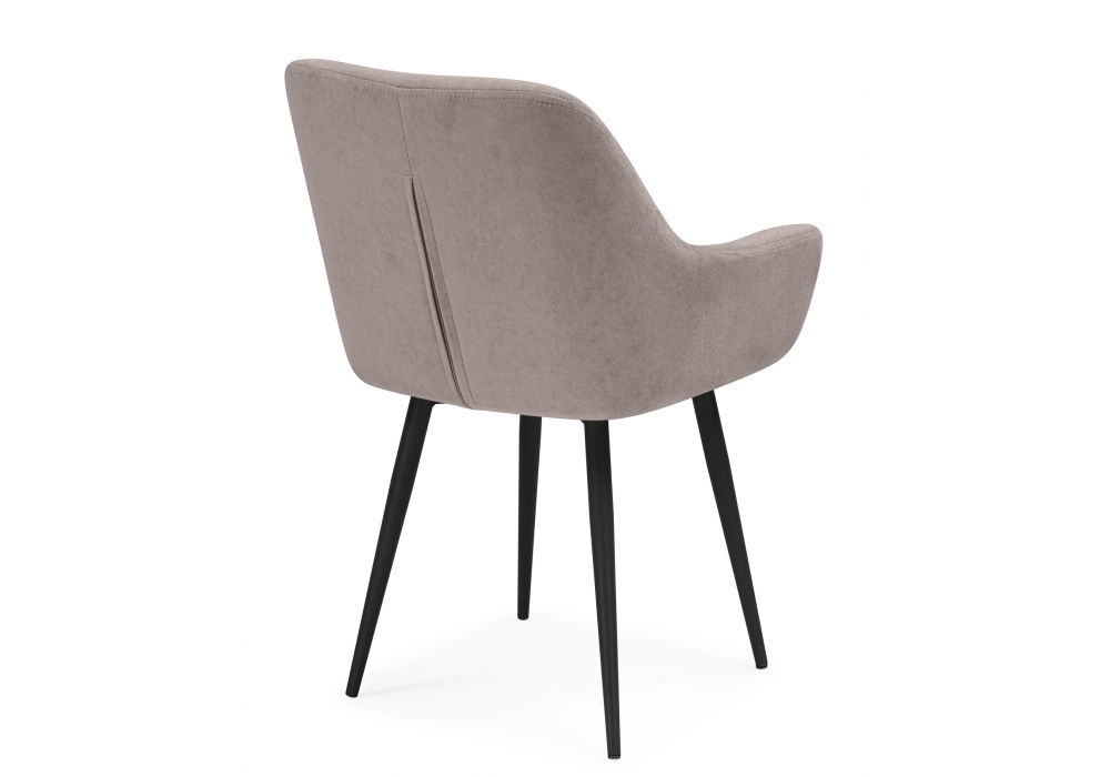 Стул на металлокаркасе Woodville Флюид латте (zd 290), черный