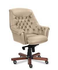 Кресло для руководителя Zurich B бежевая кожа