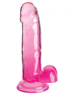 Розовый фаллоимитатор с мошонкой на присоске 7’’ Cock with Balls - 20,3 см. (Цвет: розовый)