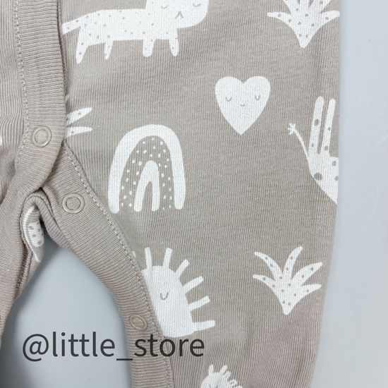 Слип хлопковый "Любимые зверята" бежевый