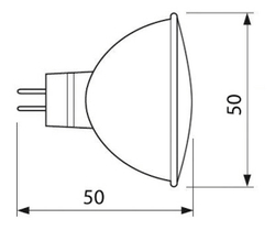 Лампа светодиодная 0,9W 12V R50 GU5.3 - цвет в ассортименте