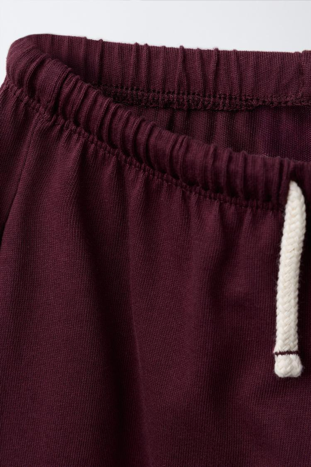 ZARA БРЮКИ WIDE LEG ИЗ ПЛОТНОЙ МЯГКОЙ ТКАНИ С ВЫШИВКОЙ, БУРГУНДИ