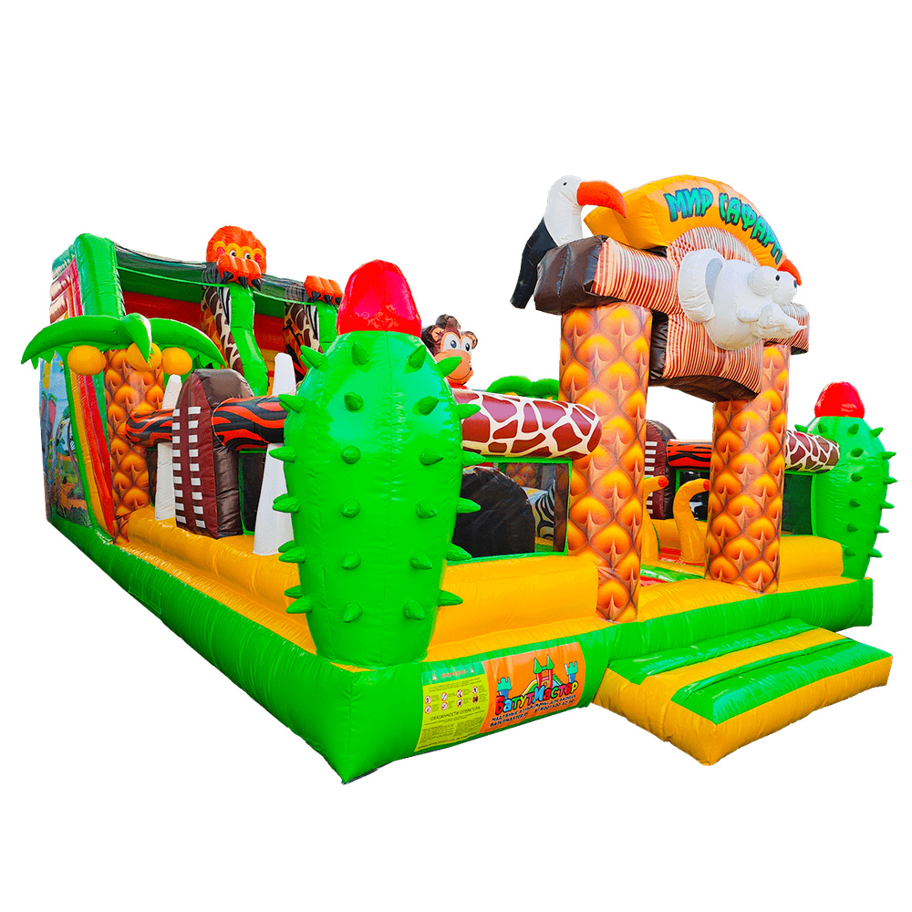 Коммерческий надувной батут «Сафари Ультра», 10*6*6 м