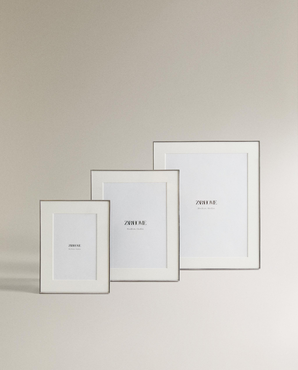 Zara Home Фоторамка из стекла, цвет серебристый, 20.5 см