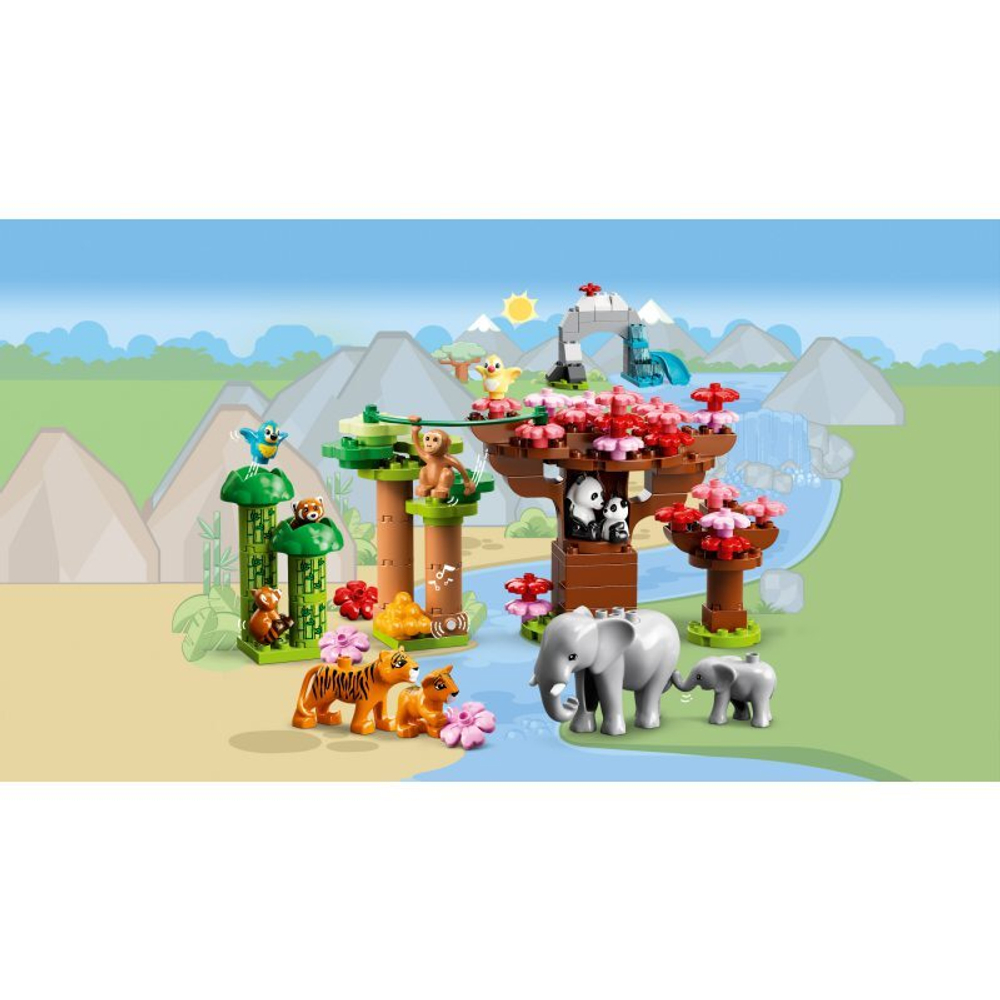 Конструктор LEGO DUPLO - Азиатские дикие животные 10974