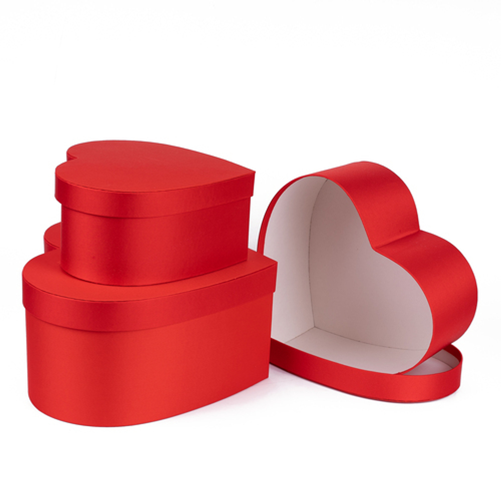 Коробка сердце "КРАСНЫЙ ШЕЛК"