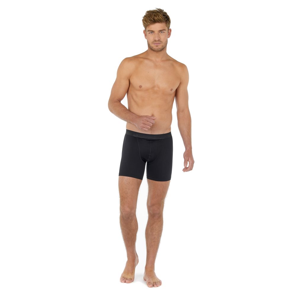 Мужские трусы боксеры удлиненные черные HOM HO1 Long Boxer Briefs HO1 359519_400004