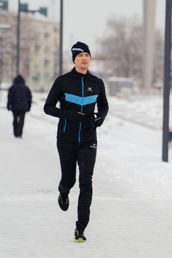 Утеплённая лыжная куртка Nordski Base черный-синий мужская