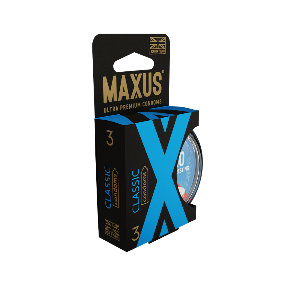 Презервативы MAXUS Classic №3 в пластиковом кейсе, классические, X-Edition, 3 шт