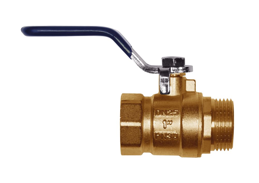 Кран шаровой муфтовый трехходовой ABRA-BV15 G3/8&quot; Ду10 Ру40 L-порт