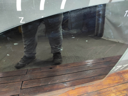 Стекло двери передней левой Nissan Tiida 1 (C11) 04-13 Б/У Оригинал 80301EL000