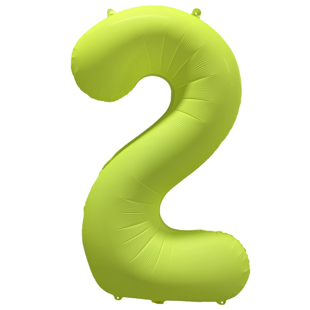 Шар фольгированный Цифра 2 101 см (Желтый)