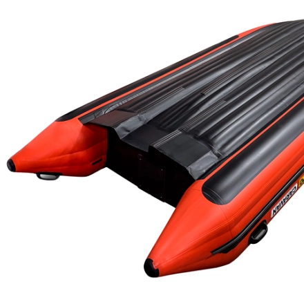 Лодка ПВХ Solar-430 Caravan Jet tunnel с фальшбортом красный