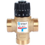 Термостатический клапан 3/4 НР 35-60* KV1.6 STOUT