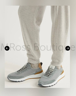 Мужские кроссовки Brunello Cucinelli серого цвета