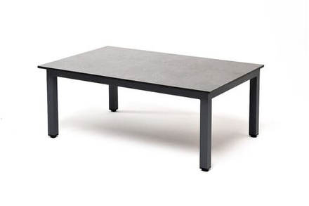 "Канны" журнальный столик из HPL 90х60, H40, каркас серый (RAL 7024), цвет столешницы "серый гранит"