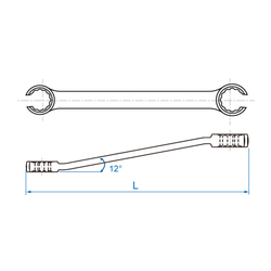 Ключ разрезной 30x32 мм KING TONY 19313032