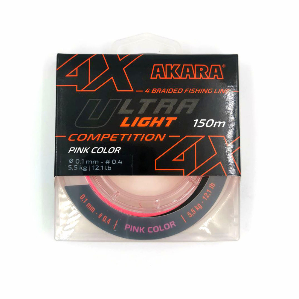 Шнур Akara Ultra Light Competition Pink 150 м 0,10