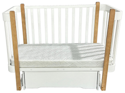 Детская кроватка Антел Nezabudka 2 поперечный маятник c ящиком белый/бук