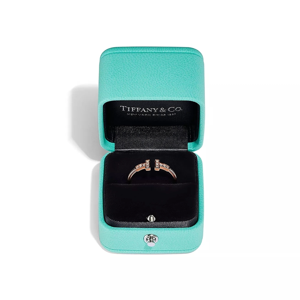Кольцо из розового золота с бриллиантами 💎Tiffany T, В наличии