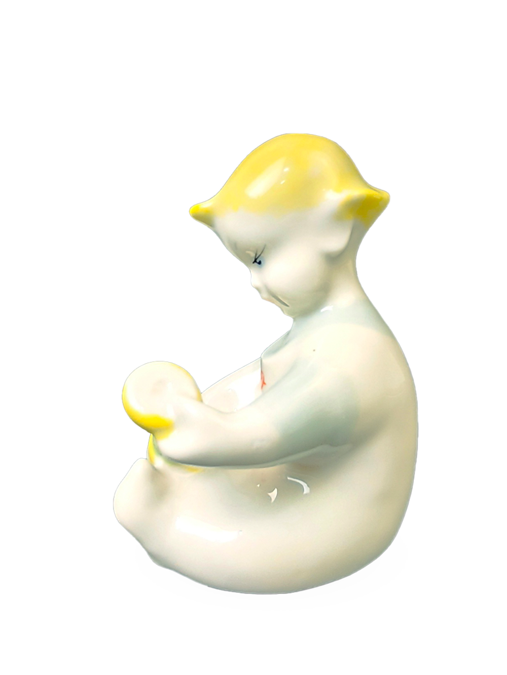 Фарфоровая статуэтка "Мальчик с пирамидкой" Городница