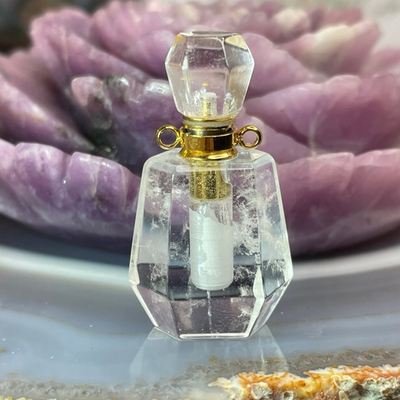 31891 Горный хрусталь парфюмерный флакон Кулон 20*38мм (Заряжено на Удачу)