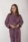 Халат женский без капюшона EMILY Черничный