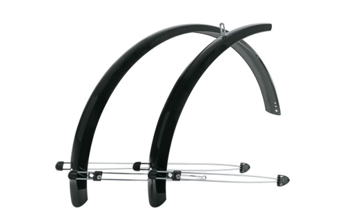 Крылья 28" COMMUTER ROAD, к-кт перед./задн., с двойными "усами", шир. 35мм, пластик, черн.