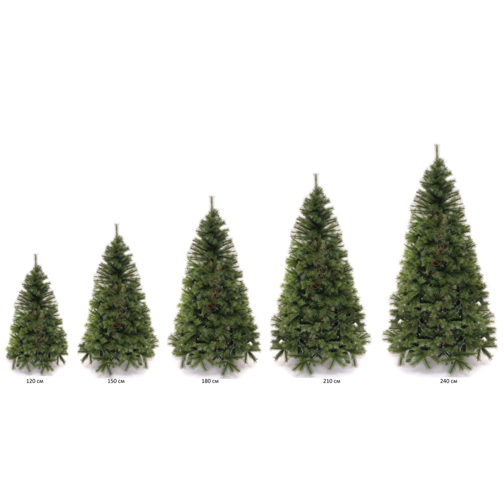 Елка «Императорская» 150 см, леска+ПВХ (458 веток)