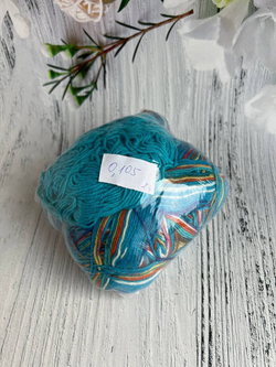 Пряжа носочная Аркобалено радужный микс 105г