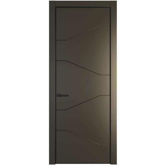 Фото межкомнатной двери эмаль Profil Doors 2PE перламутр бронза глухая кромка чёрная