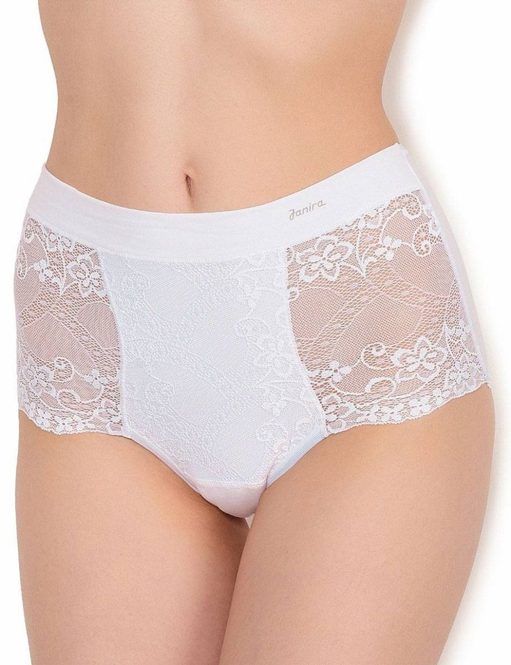 Высокие трусики Charm с кружевом (Размер: L) (Цвет: кремовый)