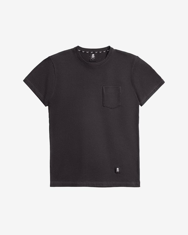 Футболка с карманом темно-серая - фото 1