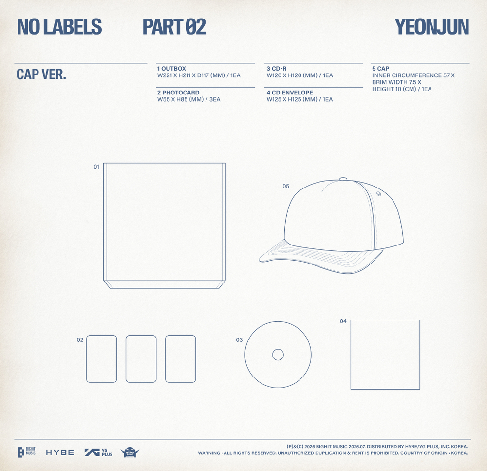 Альбом YEONJUN - NO LABELS: PART 02 (Cap Ver.)