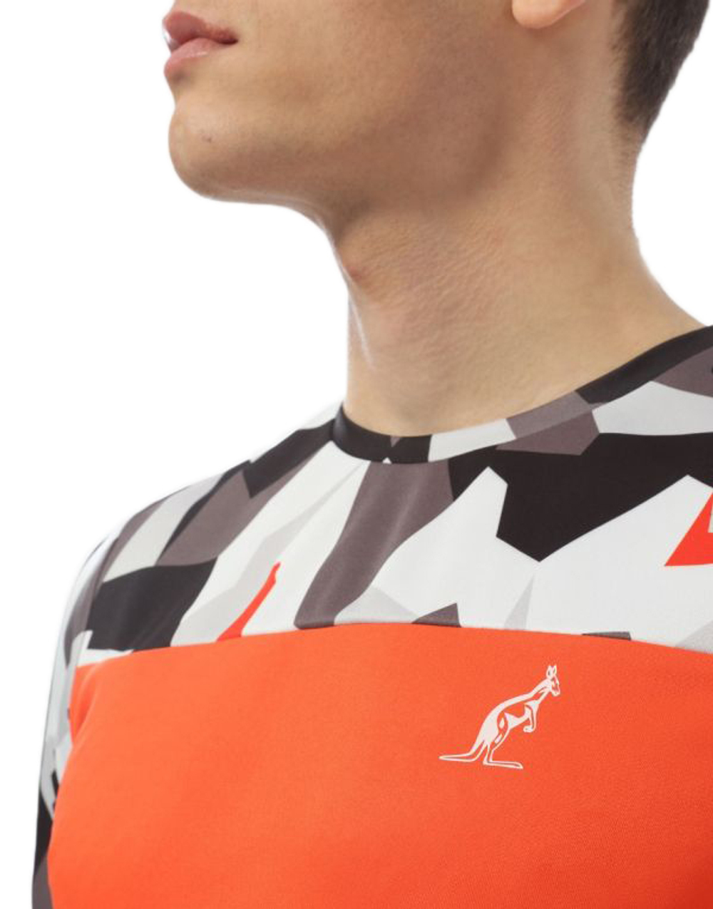 Мужская теннисная футболка Australian T-Shirt Ace Camo Print M - bianco