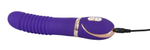 Фиолетовый водонепроницаемый вибратор Pleats с рёбрышками - 22 см. (Цвет: фиолетовый)