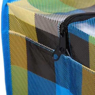 Сумка хозяйственная с внешним карманом « БАУЛ», цвет синий/чёрный, 70*55*23см