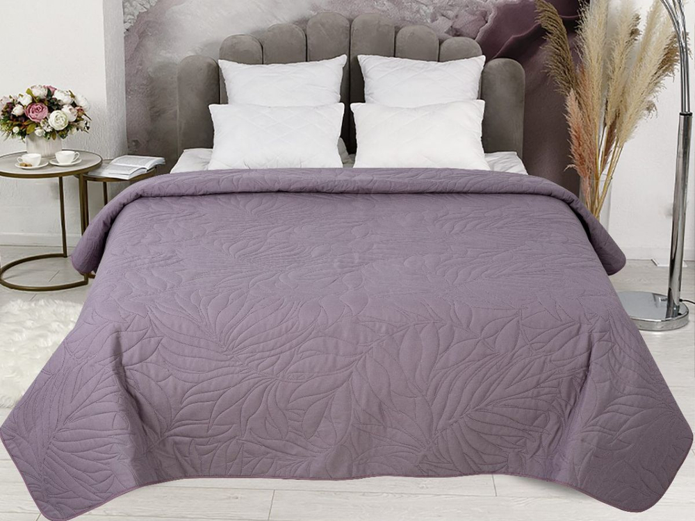 Покрывало на кровать, стеганое, поплин с размерами 215х220