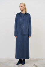 Рубашка из замши