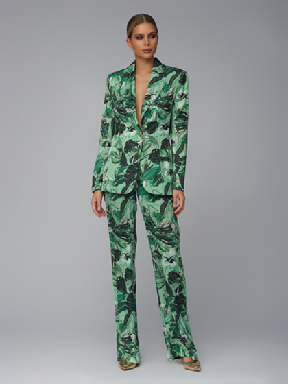 Зелёный пижамный костюм