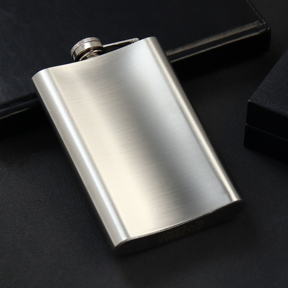 Фляжка «Заправь полный бак», 270 мл, серебристая