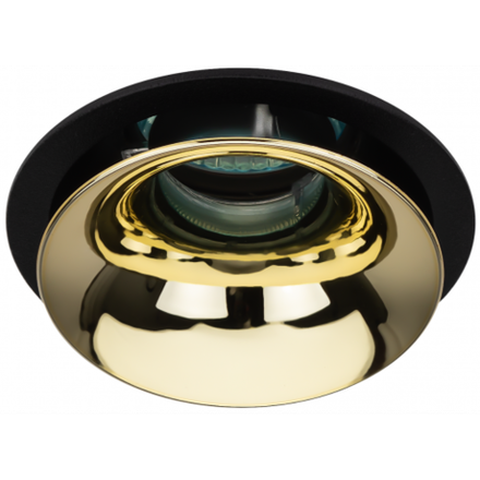 Встраиваемый светильник декоративный ЭРА KL103 BK/GD MR16 GU5.3 черный золото