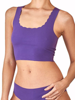 Укороченный топ с фигурным вырезом горловины (Размер: XL) (Цвет: кофейный)