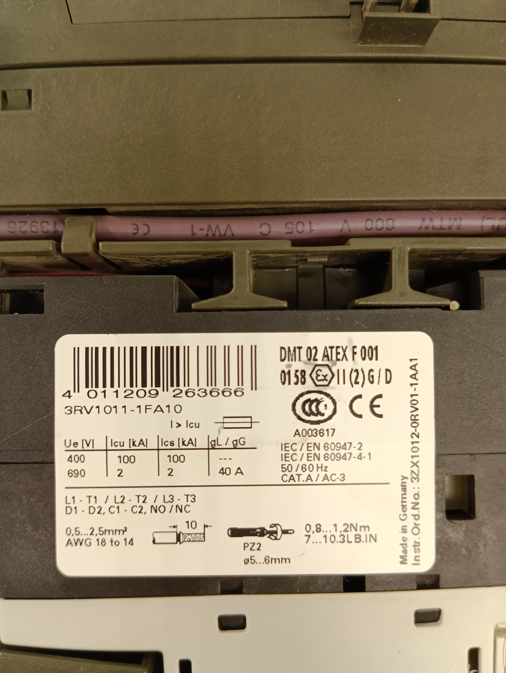 Siemens 3RK1903-0AB10+3RH1911-1AA01+3ZX1012-0RH11-1AA1+3RV1011-1FA10 б/у