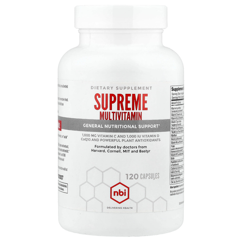 NBI, Supreme, мультивитамины, 120 капсул