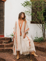 Berber пальто-пончо (беж/коралл)